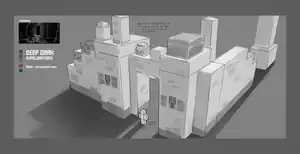 Ancient city walls concept art.