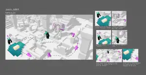 Ancient city gameplay concept art.