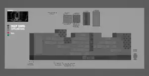 Ancient city blocks concept art.