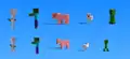 Size comparison of several mobs and their large counterparts.