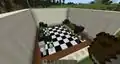 Chess with armor stands.