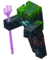 Armored Drowned with Trident 1.png: Infobox image for Drowned the dungeons entity in Minecraft