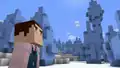 Narrator in an ice spike biome.