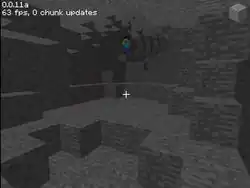 Caves, a mob can also be seen.