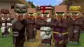 A group of villagers, staring at a player.