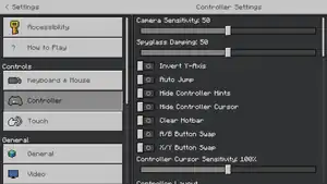 The Controller Settings tab.