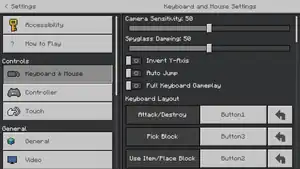 The Keyboard & Mouse Settings tab.