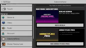 The Subscriptions tab.