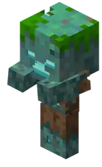Baby Drowned BE2.png: Infobox image for Drowned the entity in Minecraft
