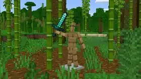 Bamboo & Sword 1.17.20.20.jpg: Infobox image for beta 1.17.20.20 the version in Minecraft