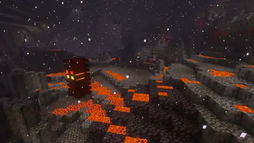 Basalt Deltas Vibrant Visuals.png: Infobox image for Basalt Deltas the biome in Minecraft