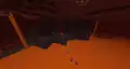 Bastion remnant in Nether wastes biome.