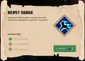Beast Surge shown in the inventory.