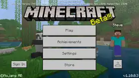 Bedrock 1.10.0.3.png: Infobox image for beta 1.10.0.3 the version in Minecraft