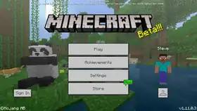 Bedrock 1.11.0.3.png: Infobox image for beta 1.11.0.3 the version in Minecraft