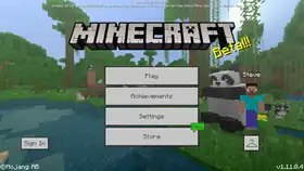 Bedrock 1.11.0.4.png: Infobox image for beta 1.11.0.4 the version in Minecraft