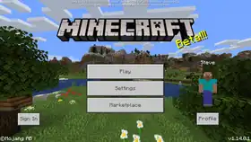 Bedrock 1.14.0.1.png: Infobox image for beta 1.14.0.1 the version in Minecraft