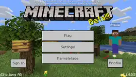 Bedrock 1.14.0.5.png: Infobox image for beta 1.14.0.5 the version in Minecraft