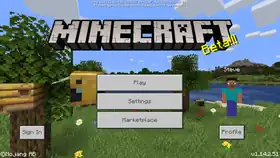 Bedrock 1.14.2.51.png: Infobox image for beta 1.14.2.51 the version in Minecraft
