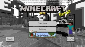 Bedrock 1.16.0.66.png: Infobox image for beta 1.16.0.66 the version in Minecraft