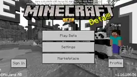 Bedrock 1.16.100.56.png: Infobox image for beta 1.16.100.56 the version in Minecraft