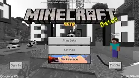 Bedrock 1.16.100.60.png: Infobox image for beta 1.16.100.60 the version in Minecraft