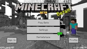 Bedrock 1.16.200.50.png: Infobox image for beta 1.16.200.50 the version in Minecraft
