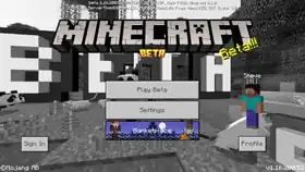 Bedrock 1.16.200.52.png: Infobox image for beta 1.16.200.52 the version in Minecraft