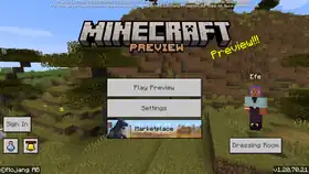 Bedrock 1.20.70.21.png: Infobox image for Preview 1.20.70.21 the version in Minecraft