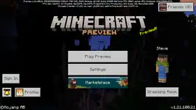 Bedrock 1.21.100.21.png: Infobox image for Preview 1.21.100.21 the version in Minecraft