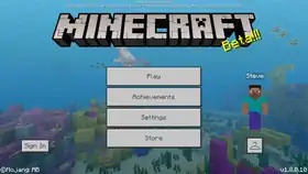 Bedrock 1.8.0.10.png: Infobox image for beta 1.8.0.10 the version in Minecraft