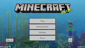 Bedrock 1.8.0.13.png: Infobox image for beta 1.8.0.13 the version in Minecraft