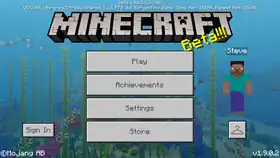 Bedrock 1.9.0.2.png: Infobox image for beta 1.9.0.2 the version in Minecraft