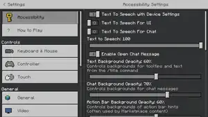 The Accessibility Settings tab.