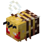 Bee with nectar (angry) BE.gif: Infobox image for Bee the entity in Minecraft