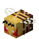 Bee with nectar (angry).gif: Infobox image for Bee the entity in Minecraft