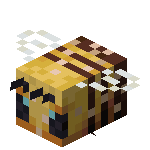 Bee with nectar.gif: Infobox image for Bee the entity in Minecraft
