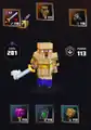 Beehive armor being worn by the hero.
