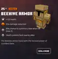 Beehive armor within the inventory.