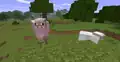 A pink sheep seen in Java Edition Beta 1.7.3
