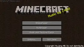 Beta 1.6.6 menu.png: Infobox image for Minecraft Beta 1.6.6 the version in Minecraft