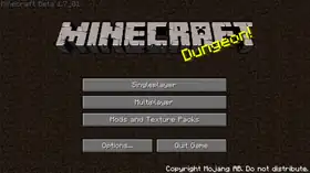 Beta 1.7_01 menu.png: Infobox image for Minecraft Beta 1.7_01 the version in Minecraft