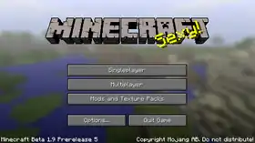 Beta 1.9 Prerelease 5 menu.png: Infobox image for Minecraft Beta 1.9 Prerelease 5 the version in Minecraft