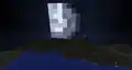 The Moon after it has been enlarged so much that it pulls mobs and players toward it