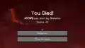 A generic death screen used on minecraft.net.
