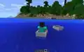 First test of boats with a minecart model as placeholder