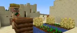 An official screenshot of a composter used on Minecraft.net.[13]