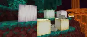 Official screenshot of all three froglights used on Minecraft.net[5]