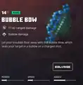 A bubble bow within the inventory.