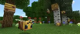 BuzzyBeesJava.jpg: Infobox image for Buzzy Bees the theme in Minecraft